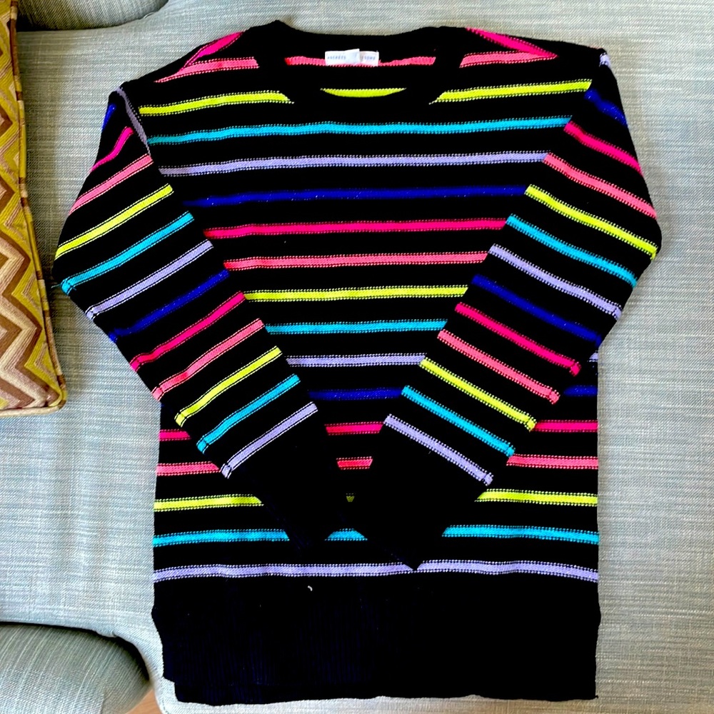 Rockets of Awesome multicolor striped long sweater size 10/12